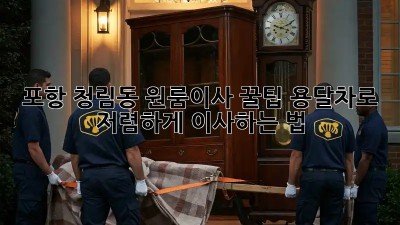 포항 청림동 원룸이사 꿀팁🍯 용달차로 저렴하게 이사하는 법!